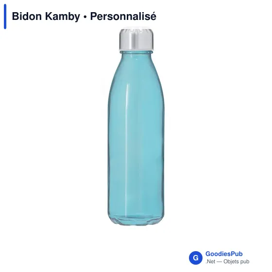 Gourde personnalisable en verre recyclé avec logo - Bidon Kamby - Image 1