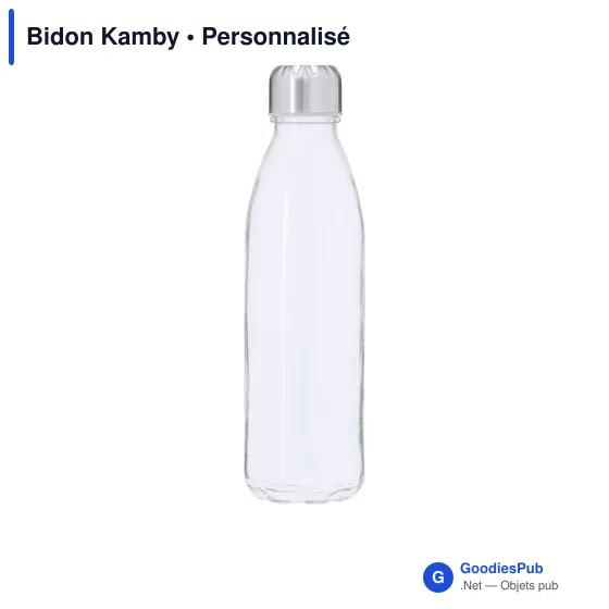 Gourde personnalisable en verre recyclé avec logo - Bidon Kamby - Image 4