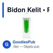 Gourde personnalisable avec logo pour entreprises - modèle Kelit - Miniature 1