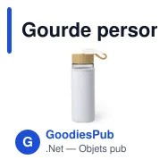 Gourde personnalisable en verre Lurok avec logo - Miniature 1