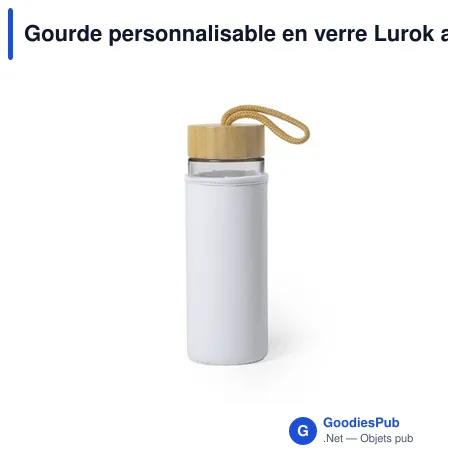 Gourde personnalisable en verre Lurok avec logo