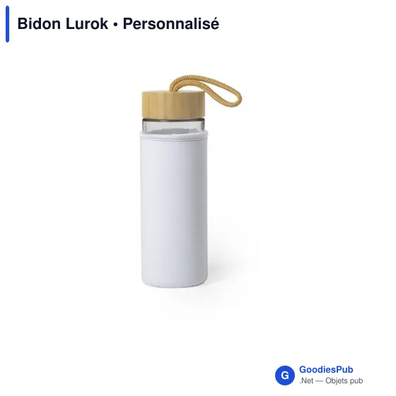 Gourde personnalisable en verre Lurok avec logo - Image 2