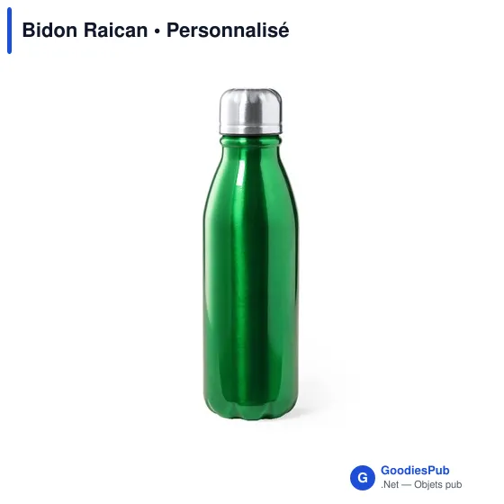 Bidon personnalisable en aluminium Raican avec logo - Image 1
