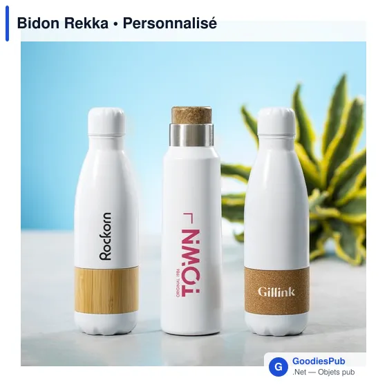 Gourde personnalisable avec logo pour entreprises - modèle Rekka - Image 5