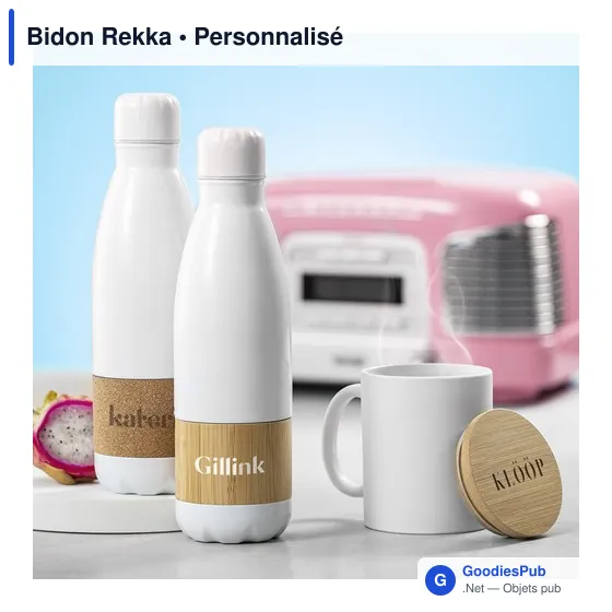 Gourde personnalisable avec logo pour entreprises - modèle Rekka - Image 6