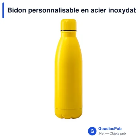 Bidon personnalisable en acier inoxydable avec logo - Rextan