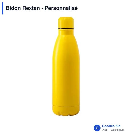 Bidon personnalisable en acier inoxydable avec logo - Rextan - Image 1