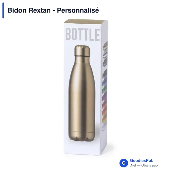 Bidon personnalisable en acier inoxydable avec logo - Rextan - Image 12