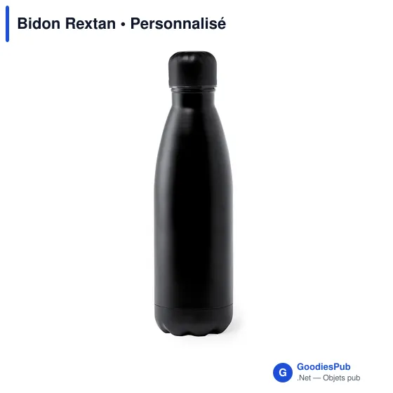 Bidon personnalisable en acier inoxydable avec logo - Rextan - Image 5