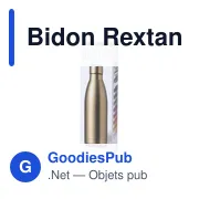 Bidon personnalisable en acier inoxydable avec logo - Rextan - Miniature 8