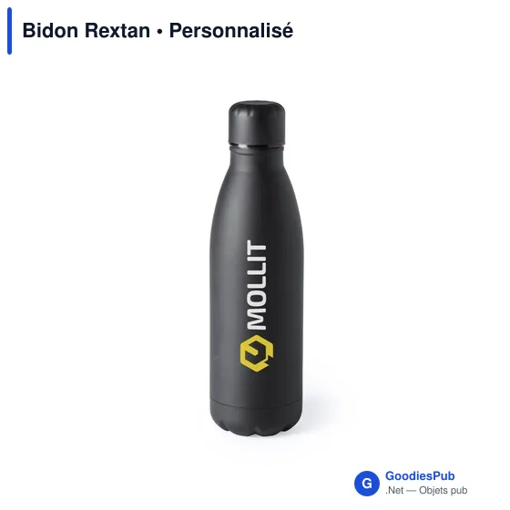 Bidon personnalisable en acier inoxydable avec logo - Rextan - Image 10
