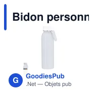 Bidon personnalisable en aluminium avec logo - Alorin - Miniature 1