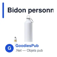 Bidon personnalisable en aluminium Bredix avec logo - Miniature 1