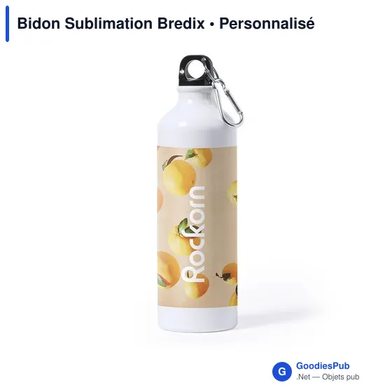 Bidon personnalisable en aluminium Bredix avec logo - Image 3