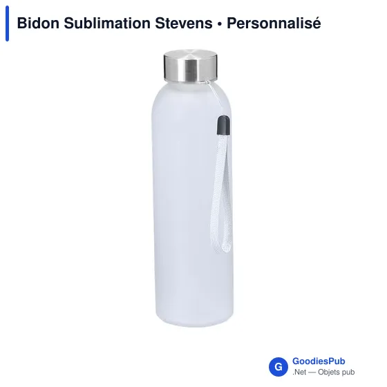 Gourde personnalisable en verre avec logo - Bidon Sublimation Stevens - Image 2