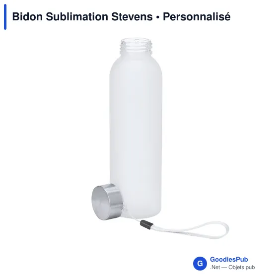 Gourde personnalisable en verre avec logo - Bidon Sublimation Stevens - Image 4