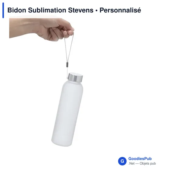 Gourde personnalisable en verre avec logo - Bidon Sublimation Stevens - Image 5