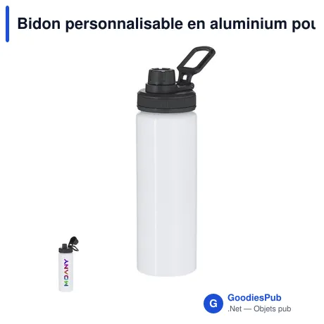 Bidon personnalisable en aluminium pour logo - Yakye