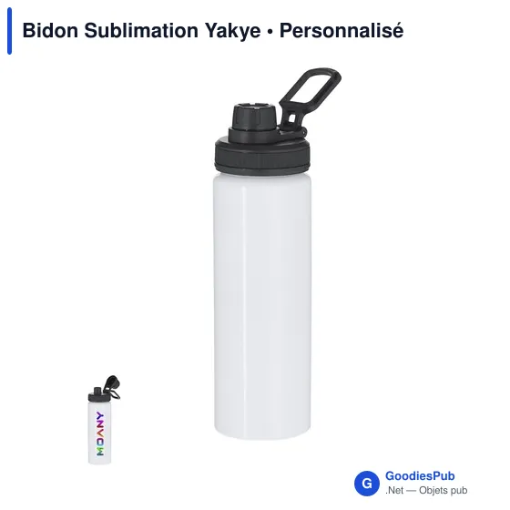 Bidon personnalisable en aluminium pour logo - Yakye - Image 1