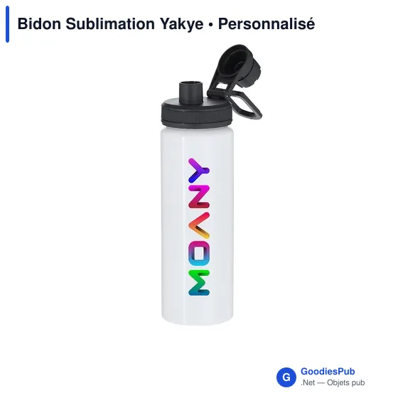Bidon personnalisable en aluminium pour logo - Yakye - Image 4