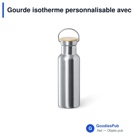 Gourde isotherme personnalisable avec logo pour entreprise
