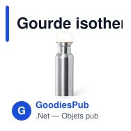 Gourde isotherme personnalisable avec logo pour entreprise - Miniature 2