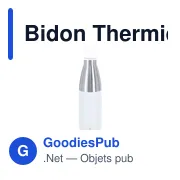 Bidon thermique personnalisable en acier inoxydable recyclé - Fanoxavec logo - Miniature 1