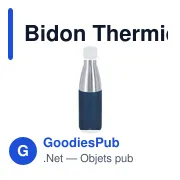Bidon thermique personnalisable en acier inoxydable recyclé - Fanoxavec logo - Miniature 4