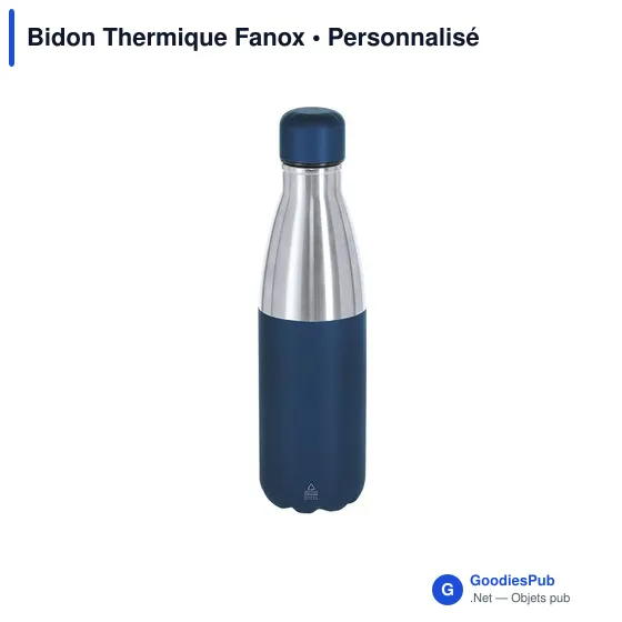 Bidon thermique personnalisable en acier inoxydable recyclé - Fanoxavec logo - Image 4