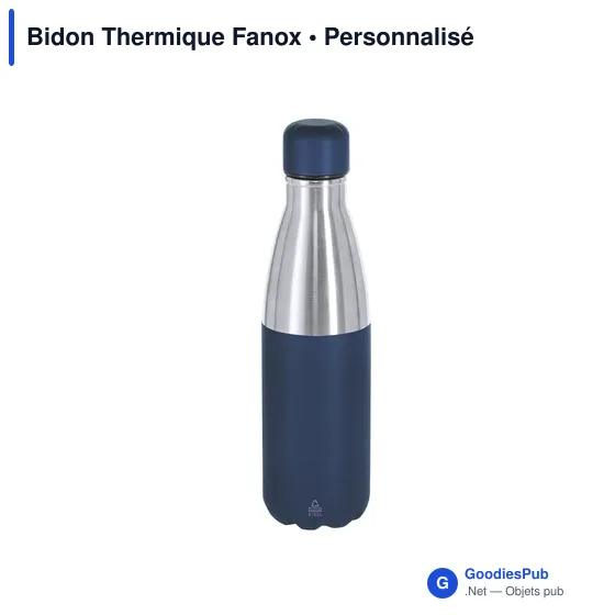 Bidon thermique personnalisable en acier inoxydable recyclé - Fanoxavec logo - Image 5