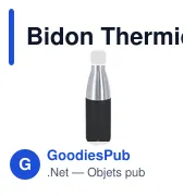 Bidon thermique personnalisable en acier inoxydable recyclé - Fanoxavec logo - Miniature 7