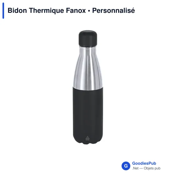 Bidon thermique personnalisable en acier inoxydable recyclé - Fanoxavec logo - Image 7