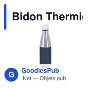 Bidon thermique personnalisable en acier inoxydable recyclé - Fanoxavec logo - Miniature 8