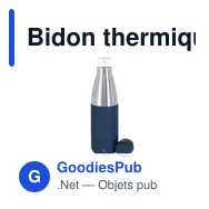 Bidon thermique personnalisable en acier inoxydable recyclé - Fanoxavec logo - Miniature 9