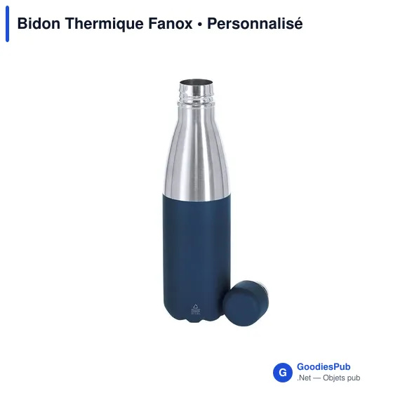 Bidon thermique personnalisable en acier inoxydable recyclé - Fanoxavec logo - Image 9