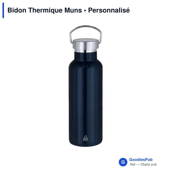 Bouteille isotherme personnalisable Muns avec logo - Image 11