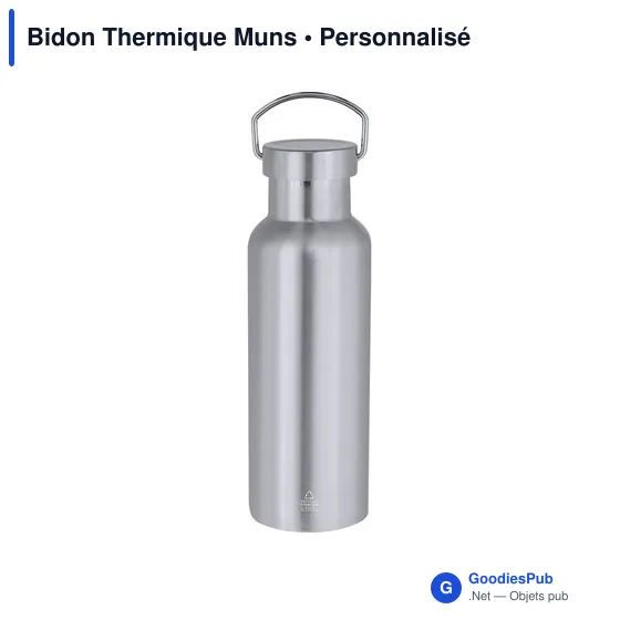 Bouteille isotherme personnalisable Muns avec logo - Image 4
