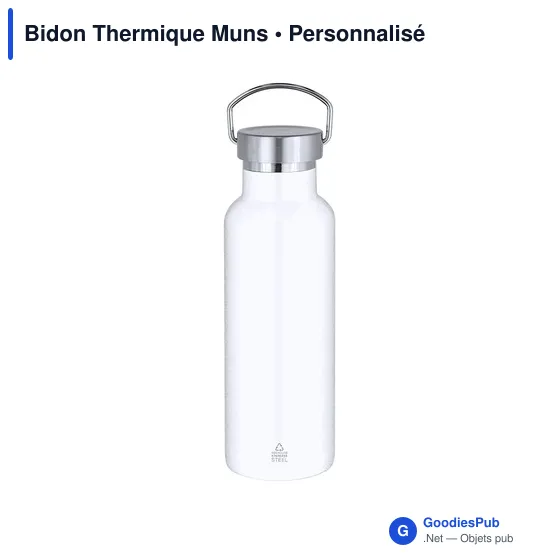 Bouteille isotherme personnalisable Muns avec logo - Image 7