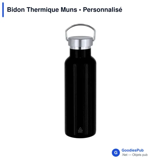 Bouteille isotherme personnalisable Muns avec logo - Image 10