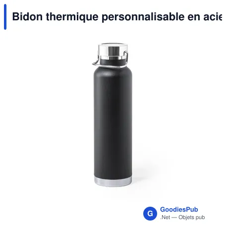 Bidon thermique personnalisable en acier inoxydable - Staveravec logo