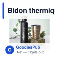 Bidon thermique personnalisable en acier inoxydable - Staveravec logo - Miniature 6