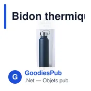 Bidon thermique personnalisable en acier inoxydable - Staveravec logo - Miniature 7