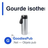 Gourde isotherme personnalisable avec logo pour entreprises - Miniature 1