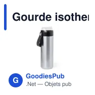 Gourde isotherme personnalisable avec logo pour entreprises - Miniature 2