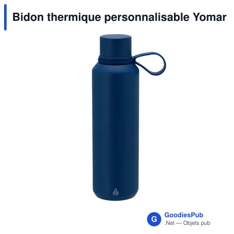 Bidon thermique personnalisable Yomar avec logo en acier inoxydable recyclé