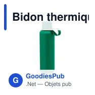 Bidon thermique personnalisable Yomar avec logo en acier inoxydable recyclé - Miniature 3