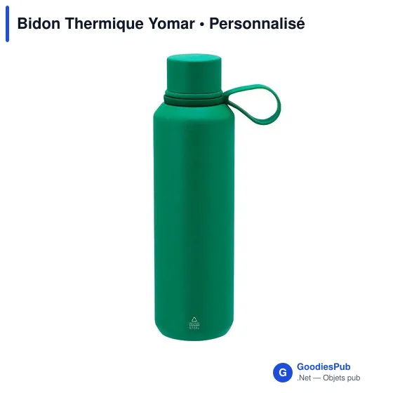 Bidon thermique personnalisable Yomar avec logo en acier inoxydable recyclé - Image 5