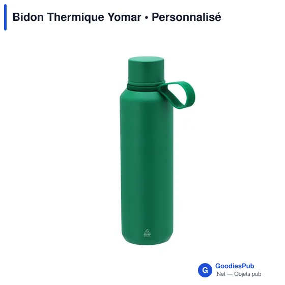Bidon thermique personnalisable Yomar avec logo en acier inoxydable recyclé - Image 6