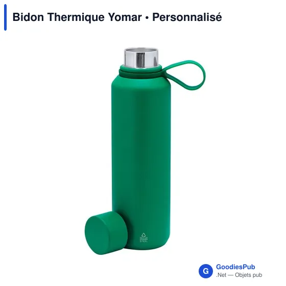 Bidon thermique personnalisable Yomar avec logo en acier inoxydable recyclé - Image 8