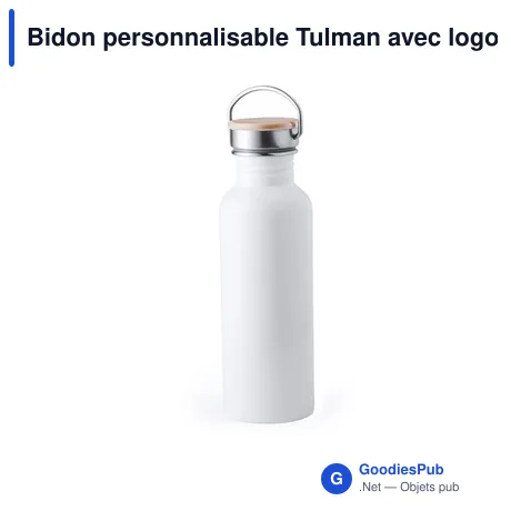 Bidon personnalisable Tulman avec logo - 800 ml en acier inoxydable